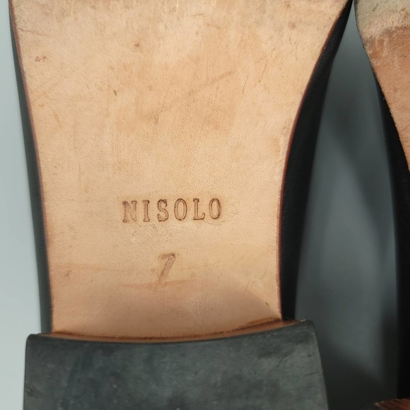 Nisolo Sofia Slip-On Black Leather Mule Clog size 7 - Picture 12 of 14